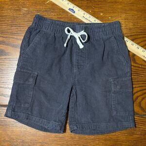 Drawstring UNISEX Corduroy Cargo Shorts Charcoal Gray Extra Small 27 BOYFRIEND